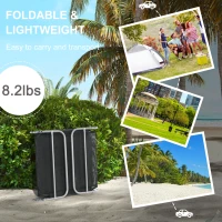 Outsunny Set of Two Steel Frame Sun Loungers, with Reclining Backs - Black(m-6)