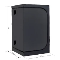 Outsunny Chambre de Culture Hydroponique 1,2 x 1,2 x 2 m(m-3)