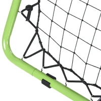 HOMCOM Football Training Net, Soccer Kickback Target Goal Both Side Rebounder Net, Adjustable Angle Goal Training Set for Kids and Children to Practice in Playground, Backyard(m-7)