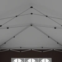 Outsunny 3 x 6 m Garden Pop Up Gazebo, Wedding Party Tent Marquee, Water Resistant Awning Canopy with Sidewalls, Windows, Carry Bag, Coffee(m-8)