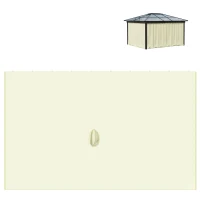 Outsunny Replacement Gazebo Curtains 4-Panel Sidewalls with Zipper for 3 x 3 (M) Yard Gazebos Canopy Tent, Beige(m-11)