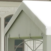 Outsunny 4m x 4m Marquee Party Tent, Heavy Duty Wedding Canopy with Sidewalls, Doors, Windows, Galvanised Garden Gazebo for Parties Events, White(m-9)