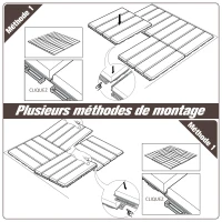 Outsunny Caillebotis - Dalles terrasse - Lot de 9 - emboîtables, Installation très Simple - Petits Carreaux Composite Plastique Imitation Bois Chocolat(m-4)