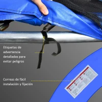 HOMCOM Cubierta de Protección Acolchada para Cama Elástica Borde de Seguridad para Trampolines con Diámetro Ø244 cm Azul(m-6)