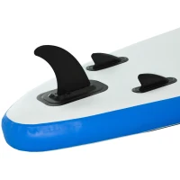 HOMCOM Tavola SUP Gonfiabile con Accessori Inclusi, Stand Up Paddle per Adulti e Teenager, 305x80x15cm Blu e Bianco(m-9)