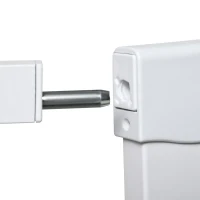 PawHut Barrera de Seguridad para Perros Extensible 75-103 cm Barrera Escaleras Puertas con Extensiones Cierre Automático Blanco(m-9)