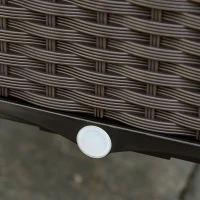 Outsunny Jardinière avec Treillis dim. 40L x 40l x 177H cm Insert d'irrigation Inclus PP Imitation rotin tressé Chocolat(m-8)