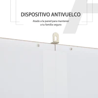 HOMCOM Armario de Cocina Moderno Aparador de Comedor con 3 Cajones 3 Puertas y Estantes Ajustables 80x39,5x183,5 cm Blanco(m-6)
