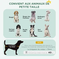 PawHut Cage caisse de transport pliante pour chien poignée, plateau amovible, coussin fourni 105 x 70 x 75 cm noir(m-6)