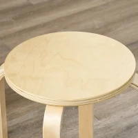 HOMCOM Ensemble de 4 tabourets empilables modernes ronds pour la cuisine, la salle à manger, le bureau, Ø40 x 45H cm(m-9)