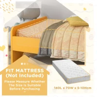 ZONEKIZ Puppy-Themed Kids Bed, for Ages 3-6 Years, 143 x 74 x 58cm(m-7)