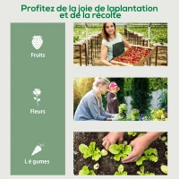 Outsunny Serre de jardin balcon étagère serre 4 niveaux 69L x 50l x 165H cm acier époxy bâche amovible PE haute densité vert(m-7)