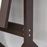 HOMCOM Espejo de Maquillaje de Pie Reclinable Nórdico para Dormitorio Salón Marco de Madera 47x46x148 cm Marrón(m-6)