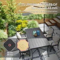 Outsunny Square Garden Parasol Base, Garden Umbrella Stand Heavy Duty Parasol Base, Filled Up to 25kg with Stand or 20kg with Water for for 38, 48 mm Poles, Black(m-5)
