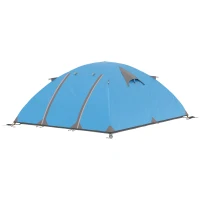 Outsunny Tente de camping 2-3 personnes dôme légère ventilée avec portes zippées sac de transport inclus 268 x 214 x 103 cm bleu(m-10)