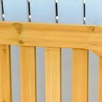 Outsunny Panchina a Dondolo da Giardino e Terrazza per 2 Persone con Braccioli, 124x76x95cm Legno Naturale(m-7)