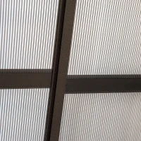 Outsunny Cenador de Jardín 3,65x3 m Pabellón de Acero con Techo de Policarbonato de 6 mm Protección UV 50+ y 4 Cortinas Laterales de Cremallera Gazebo para Fiestas Beige(m-8)