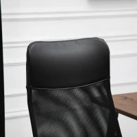 Vinsetto Fauteuil de bureau chaise de bureau ergonomique avec coussin lombaire - repose-pieds rétractable - 65 x 60 x 119-127 cm - noir(m-9)