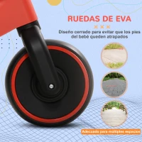 AIYAPLAY Bicicleta sin Pedales para Niños de + 18 Meses Triciclo Infantil con Sillín Ajustable en 30-36,5 cm 66,5x34x46,5 cm Rojo(m-6)