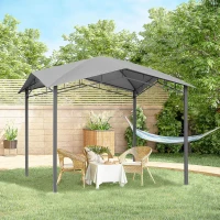 Outsunny 3x3(m) Outdoor Gazebo Garden Pavilion Sunshade Canopy Tent with Steel Frame, Grey(m-2)