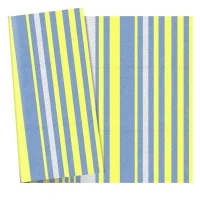 Outsunny Reversible Outdoor Rug, Waterproof Plastic Straw Mat for Backyard, Deck, RV, Picnic, Beach, Camping, 121 x 182 cm, Light Blue and Yellow(m-8)