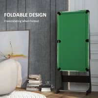 SPORTNOW 104cm Folding Mini Pool Table Set with 2 Cues, 16 Balls, Chalk, Triangle, Brush, Green(m-4)