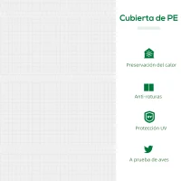 Outsunny Invernadero de Exterior 120x60x60 cm Invernadero de Jardín con 2 Ventanas Enrollables Cubierta de PE 140g/㎡ y Marco de Acero Impermeable Anti-UV para Cultivo de Plantas Verduras Translúcido(m-6)