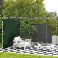 Outsunny 195 x 295cm Replacement Gazebo Sidewall - Green(m-10)