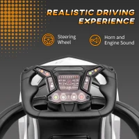 AIYAPLAY Licensed 2 in 1 Baby Ride on Push Car Toddler Push Along Car with Parent Handle Foot To Floor Slider with Horn Steering Wheel NO POWER for 1 - 3 Years, White(m-7)