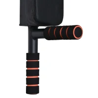 HOMCOM Barra per Trazioni a Muro in Acciaio con Imbottiture Antiscivolo, Carico Massimo 120kg, Nero(m-9)