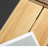 Outsunny 4 Pieces Aluminium Garden Furniture Set L Shape Sofa Set with Tables, Cushions for Indoor, Garden, Patio, Dark Grey(m-8)