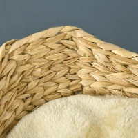 PawHut Cat Tree for Indoor Cats with Scratching Posts, Cat House, Bed, Toy Ball, Beige(m-8)