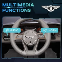 HOMCOM Bentley Bacalar Licensed 12V Kids Electric Car, with Remote Control, Black(m-6)