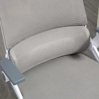 Vinsetto Fauteuil de bureau réglable tissu maille polyester dossier ergonomique inclinable pivotant Gris(m-9)