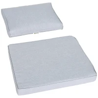 Outsunny 4pcs Garden Sofa Set 2 Single Armchair, 1 Bench & 1 Coffee Table Set Aluminum Frame Patio Furniture with Cushions, Black(m-7)