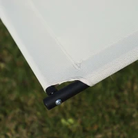 Outsunny Lettino Prendisole 2 Posti, Sdraio da Giardino a Dondolo in Metallo e Texteline, 140x200x36-88cm, Bianco Crema(m-9)
