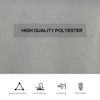 Outsunny 4 Pack Replacement Gazebo Curtains Privacy Panel for Most 3 x 4m Gazebo Canopy Pavillion Outdoor Shelter Sidewalls Accessories Light Grey(m-7)