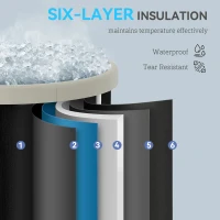 SPORTNOW 210L Outdoor Ice Bath Tub, with Lid, Cover, Carry Bag, Black(m-5)