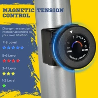 HOMCOM Elliptical Trainer Cardio Workout Exercise Bike Cross Trainer with 6KG Flywheel, Magnetic Resistance, LCD Digital Monitor, Great for Home Office Gym, Black(m-6)