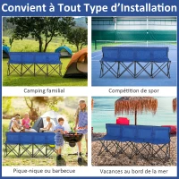 Banc de camping jardin 4 personnes pliable(m-6)