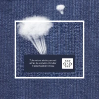 Outsunny Voile d'ombrage rectangulaire 6 x 4 m polyéthylène Haute densité Protection UV Avec sac de rangement - Coloris bleu(m-6)