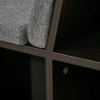 HOMCOM Kids Bookcase Shelf Storage Cabinet Unit, Living Room Sideboard w/ Six Compartments for Toys, Books - Brown(m-9)