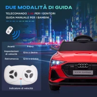 HOMCOM Macchina Elettrica per Bambini 12V con Telecomando, Velocità 3-8km/h, Luci e Musica, Età 3-5 Anni, Rosso(m-6)