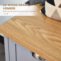 HOMCOM Shoe Cabinet, Modern Shoe Bench with 2 Doors for Hallway, Entryway, Grey(m-7)