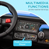 HOMCOM 12V 2 Seater Kids Electric Ride-On Car with Electric Bucket, Remote Control - Blue(m-5)