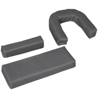 Outsunny Outdoor Folding Sun Lounger Set of 2 with Face Hole, 4 Level Adjustable Backrest Reclining Garden Lounger, Garden Recliner Sunbed with 600 D Oxford Cloth Seat and Pillow for Beach, Dark Grey(m-9)