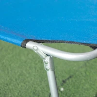 Outsunny Sun Lounger, with Adjustable Face Canopy - Bright Blue(m-9)