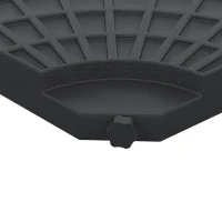 Outsunny Set Base per Ombrellone 4 Pezzi Componibili Max. 17 Litri HDPE 48x48x8cm Nero(m-8)