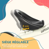 AIYAPLAY Tricycle enfants avec sonnette et panier selle réglable avec dossier - pour enfant de 2 à 5 ans blanc(m-5)
