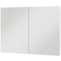 kleankin Armoire murale miroir avec éclairage LED de Salle de Bain 2 en 1, dim. 90L x 15l x 70H cm